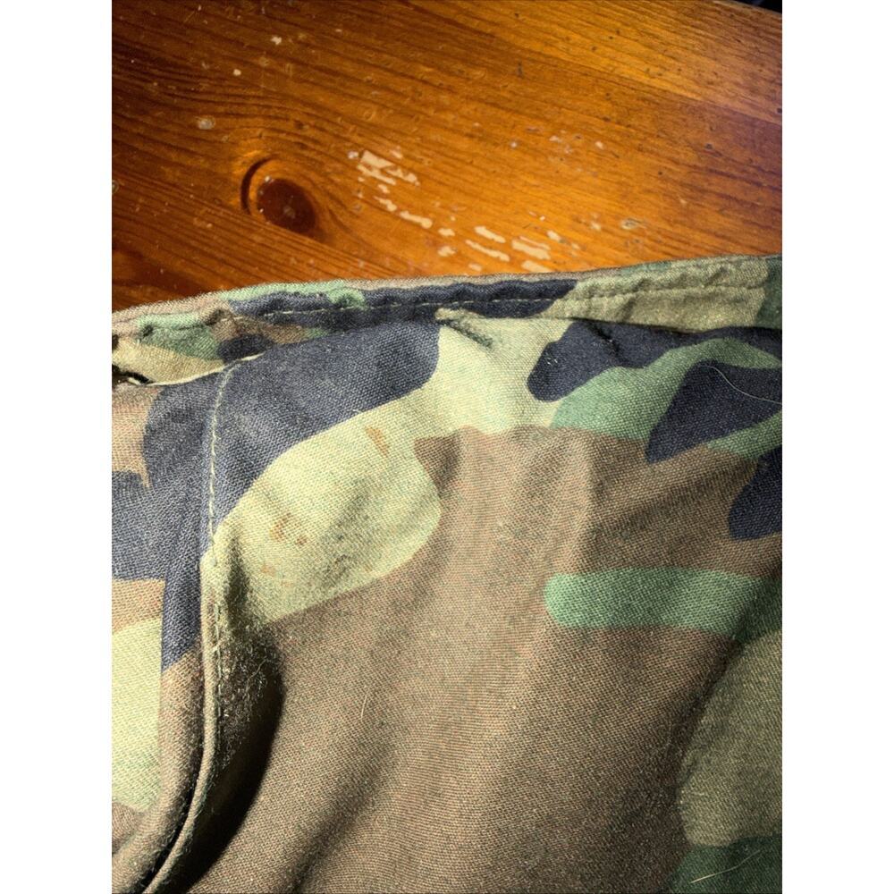 Vintage 1980s US Military M-65 Field Jacket Mens Medium Woodland Camo Coat Liner - Picture 7 of 7